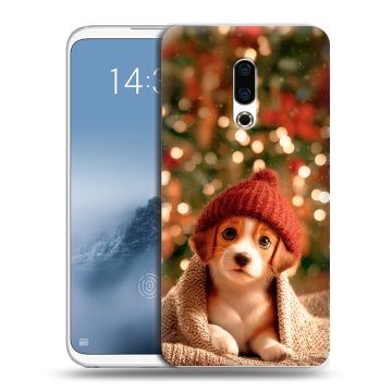 Силиконовый чехол на Meizu 16th Plus с принтом Новый год Силиконовый чехол на Meizu 16th Plus с принтом Новый год