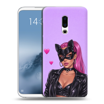 Силиконовый чехол на Meizu 16th Plus с принтом женский Силиконовый чехол на Meizu 16th Plus с принтом женский