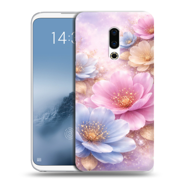 Силиконовый чехол на Meizu 16th Plus с принтом женский
