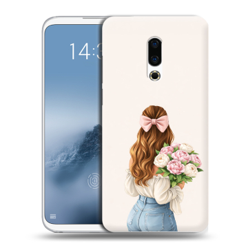 Силиконовый чехол на Meizu 16th Plus с принтом женский