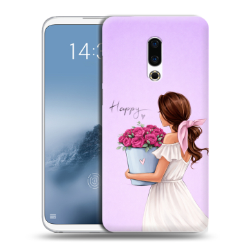 Силиконовый чехол на Meizu 16th Plus с принтом женский