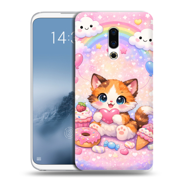 Силиконовый чехол на Meizu 16th Plus с принтом для девочек Силиконовый чехол на Meizu 16th Plus с принтом для девочек