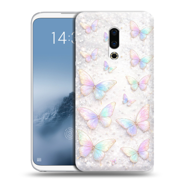 Силиконовый чехол на Meizu 16th Plus с принтом женский