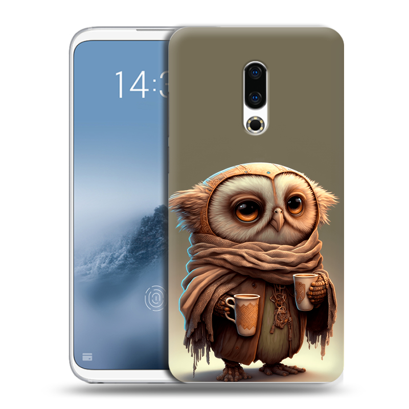 Силиконовый чехол на Meizu 16th Plus с принтом Сова Силиконовый чехол на Meizu 16th Plus с принтом Сова