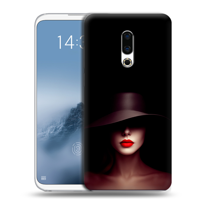 Силиконовый чехол на Meizu 16th Plus с принтом Девушка в шляпе Силиконовый чехол на Meizu 16th Plus с принтом Девушка в шляпе