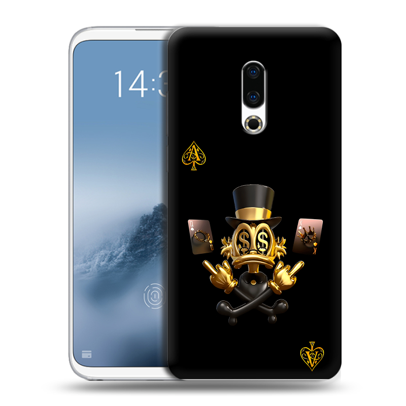 Силиконовый чехол на Meizu 16th Plus с принтом Золотой скрудж макдак Силиконовый чехол на Meizu 16th Plus с принтом Золотой скрудж макдак