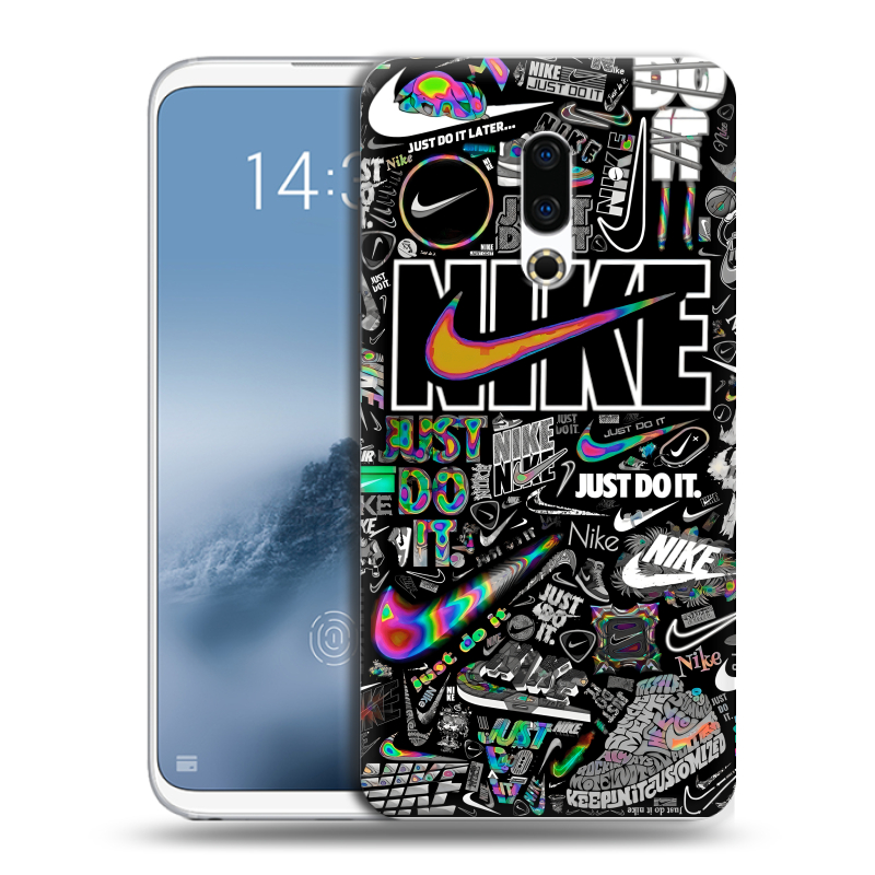 Силиконовый чехол на Meizu 16th Plus с принтом Найк Силиконовый чехол на Meizu 16th Plus с принтом Найк