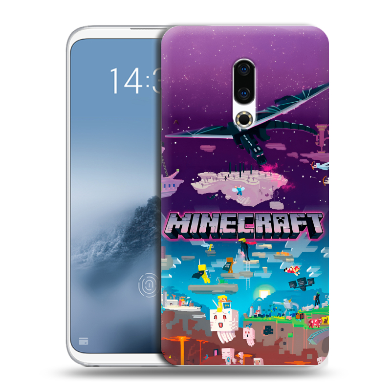 Силиконовый чехол на Meizu 16th Plus с принтом Майнкрафт Minecraft Силиконовый чехол на Meizu 16th Plus с принтом Майнкрафт Minecraft