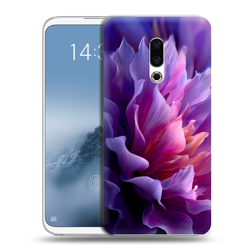 Силиконовый чехол на Meizu 16th Plus с принтом женский цветы Силиконовый чехол на Meizu 16th Plus с принтом женский цветы