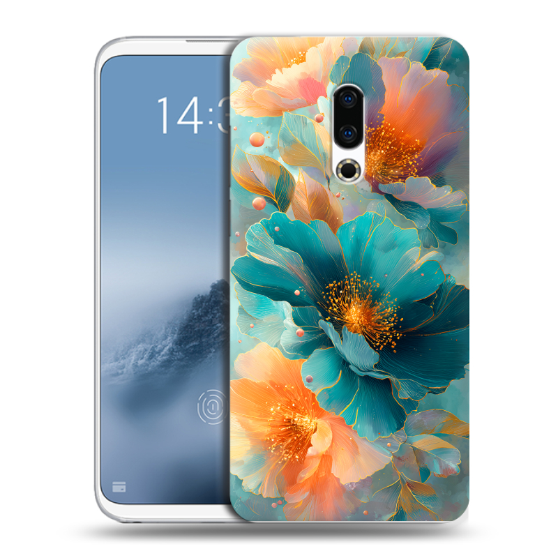 Силиконовый чехол на Meizu 16th Plus с принтом Цветы Силиконовый чехол на Meizu 16th Plus с принтом Цветы