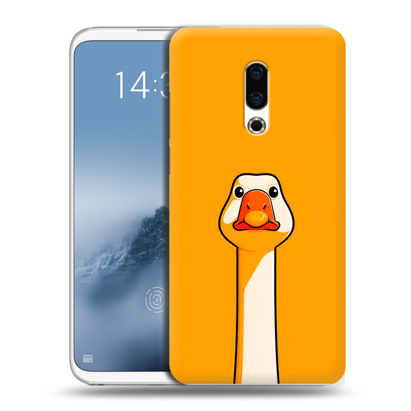 Силиконовый чехол на Meizu 16th Plus с принтом Смешная утка Силиконовый чехол на Meizu 16th Plus с принтом Смешная утка