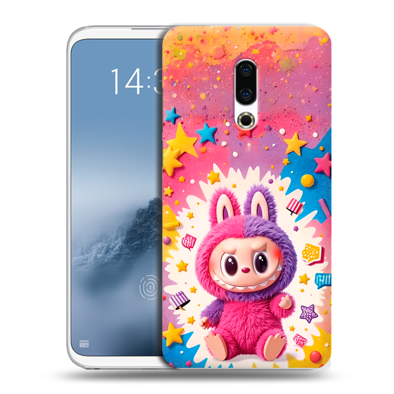 Силиконовый чехол на Meizu 16th Plus с принтом Labubu Лабубу Силиконовый чехол на Meizu 16th Plus с принтом Labubu Лабубу