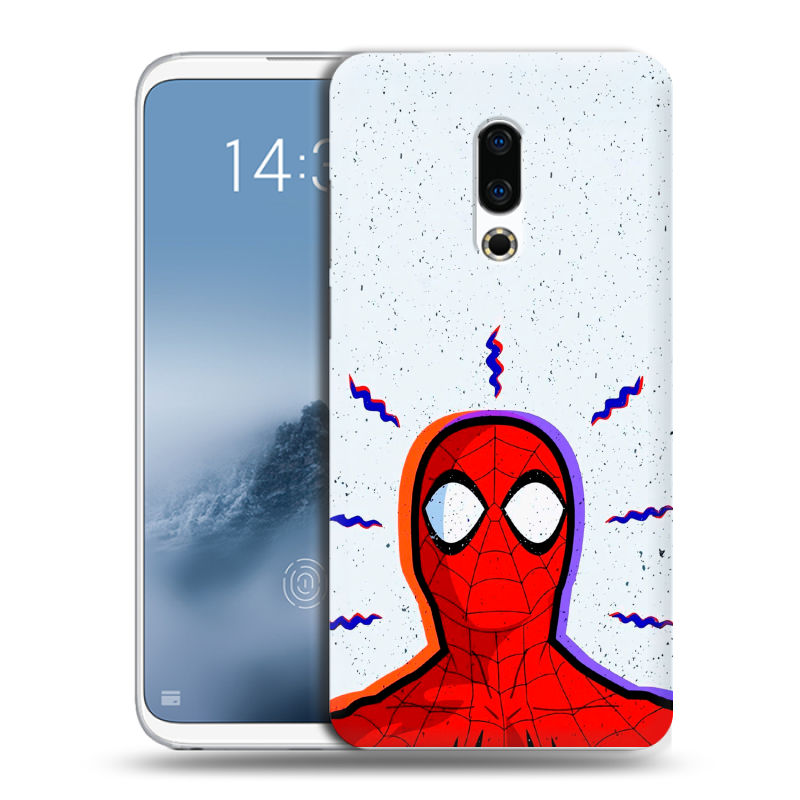 Силиконовый чехол на Meizu 16th Plus с принтом Spiderman Человек паук Силиконовый чехол на Meizu 16th Plus с принтом Spiderman Человек паук
