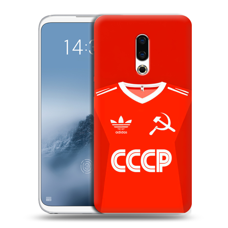Силиконовый чехол на Meizu 16th Plus с принтом Флаг Герб СССР Силиконовый чехол на Meizu 16th Plus с принтом Флаг Герб СССР