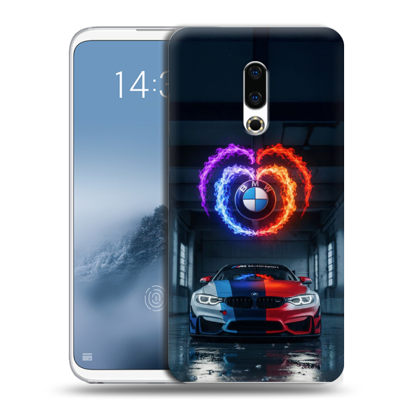 Силиконовый чехол на Meizu 16th Plus с принтом BMW БМВ Силиконовый чехол на Meizu 16th Plus с принтом BMW БМВ