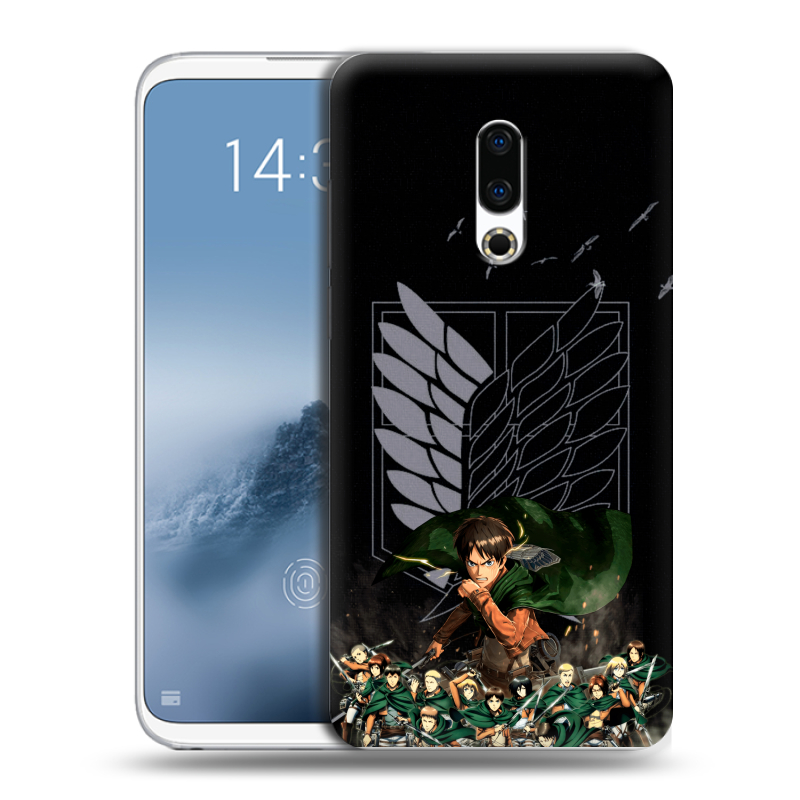 Силиконовый чехол на Meizu 16th Plus с принтом Атака титанов Силиконовый чехол на Meizu 16th Plus с принтом Атака титанов
