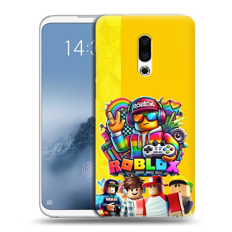 Силиконовый чехол на Meizu 16th Plus с принтом Roblox Роблокс Силиконовый чехол на Meizu 16th Plus с принтом Roblox Роблокс