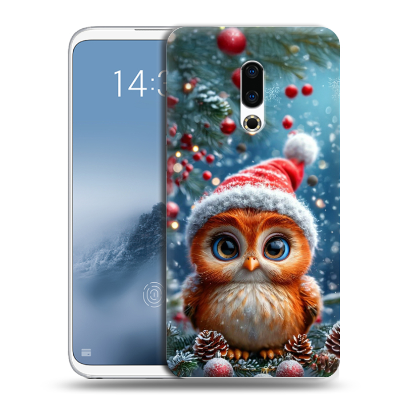 Силиконовый чехол на Meizu 16th Plus с принтом Новый год Силиконовый чехол на Meizu 16th Plus с принтом Новый год