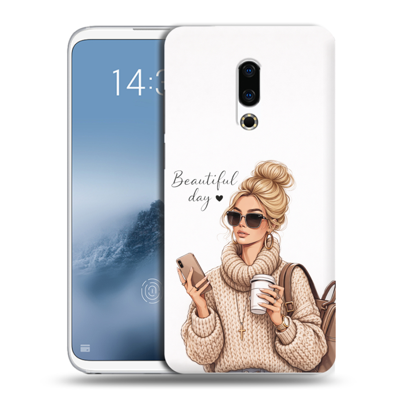 Силиконовый чехол на Meizu 16th Plus с принтом женский Силиконовый чехол на Meizu 16th Plus с принтом женский