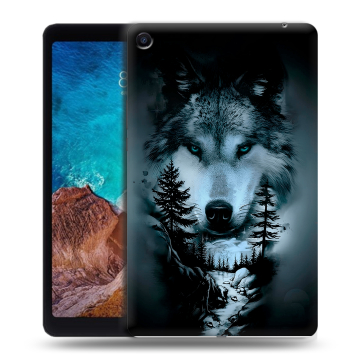 Силиконовый чехол на Xiaomi Mi Pad 4 Plus с принтом Лесной волк