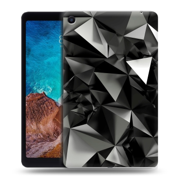Силиконовый чехол на Xiaomi Mi Pad 4 Plus с принтом Черные кристаллы