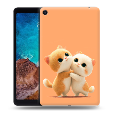 Силиконовый чехол на Xiaomi Mi Pad 4 Plus с принтом Милые котики