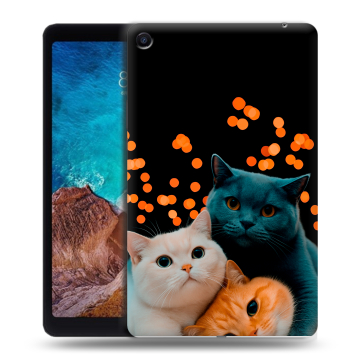 Силиконовый чехол на Xiaomi Mi Pad 4 Plus с принтом Кошки