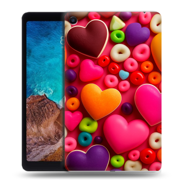 Силиконовый чехол на Xiaomi Mi Pad 4 Plus с принтом Сердечки
