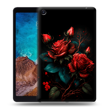 Силиконовый чехол на Xiaomi Mi Pad 4 Plus с принтом Розы красные