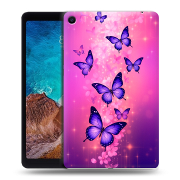 Силиконовый чехол на Xiaomi Mi Pad 4 Plus с принтом Бабочки