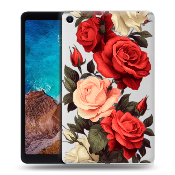 Силиконовый чехол на Xiaomi Mi Pad 4 Plus с принтом Розы