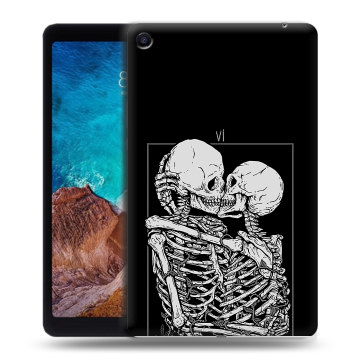 Силиконовый чехол на Xiaomi Mi Pad 4 Plus с принтом Поцелуй скелетов