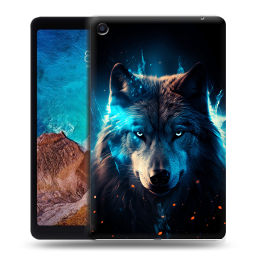 Силиконовый чехол на Xiaomi Mi Pad 4 Plus с принтом Волк ночной