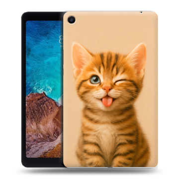 Силиконовый чехол на Xiaomi Mi Pad 4 Plus с принтом котенок