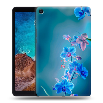 Силиконовый чехол на Xiaomi Mi Pad 4 Plus с принтом Голубые цветы