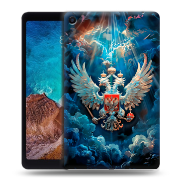 Силиконовый чехол на Xiaomi Mi Pad 4 Plus с принтом Герб флаг России