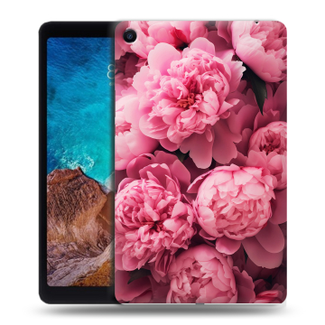 Силиконовый чехол на Xiaomi Mi Pad 4 Plus с принтом цветы пионы
