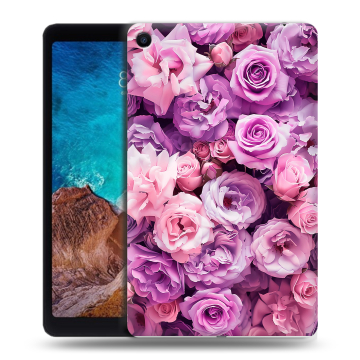 Силиконовый чехол на Xiaomi Mi Pad 4 Plus с принтом лавандовые розы Силиконовый чехол на Xiaomi Mi Pad 4 Plus с принтом лавандовые розы