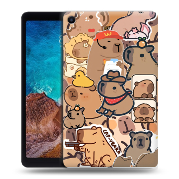 Силиконовый чехол на Xiaomi Mi Pad 4 Plus с принтом капибара