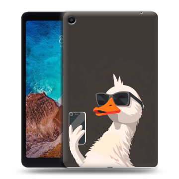Силиконовый чехол на Xiaomi Mi Pad 4 Plus с принтом утка в очках