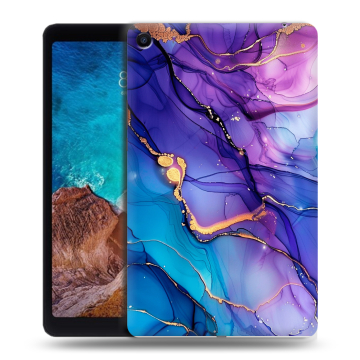 Силиконовый чехол на Xiaomi Mi Pad 4 Plus с принтом синий мрамор