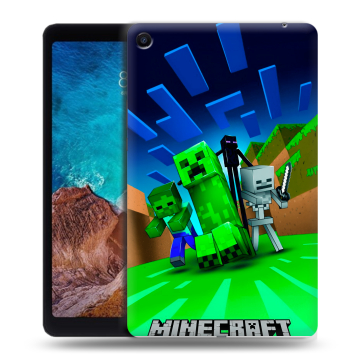 Силиконовый чехол на Xiaomi Mi Pad 4 Plus с принтом Майнкрафт Силиконовый чехол на Xiaomi Mi Pad 4 Plus с принтом Майнкрафт