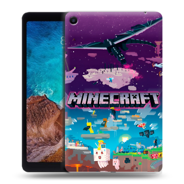Силиконовый чехол на Xiaomi Mi Pad 4 Plus с принтом Майнкрафт Minecraft