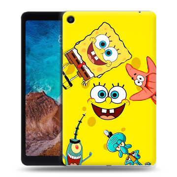Силиконовый чехол на Xiaomi Mi Pad 4 Plus с принтом Спанч боб Спанчбоб