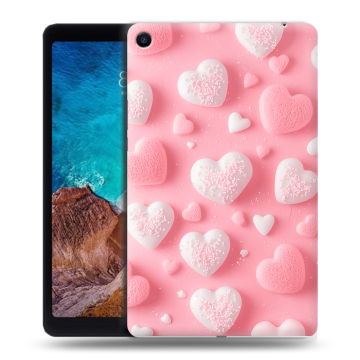 Силиконовый чехол на Xiaomi Mi Pad 4 Plus с принтом Сердечки