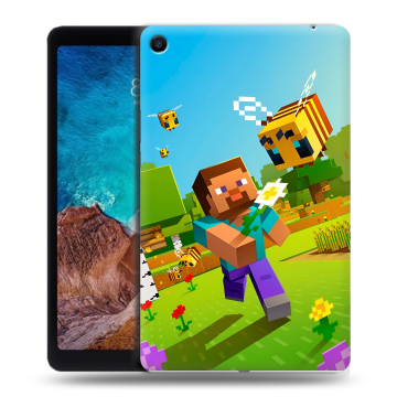 Силиконовый чехол на Xiaomi Mi Pad 4 Plus с принтом Майнкрафт Minecraft