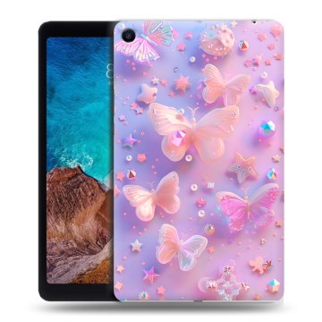 Силиконовый чехол на Xiaomi Mi Pad 4 Plus с принтом Бабочки