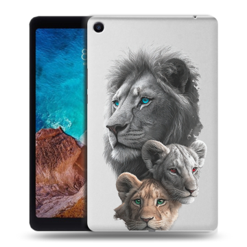 Силиконовый чехол на Xiaomi Mi Pad 4 Plus с принтом Львы Силиконовый чехол на Xiaomi Mi Pad 4 Plus с принтом Львы