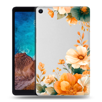 Силиконовый чехол на Xiaomi Mi Pad 4 Plus с принтом Цветы принт Силиконовый чехол на Xiaomi Mi Pad 4 Plus с принтом Цветы принт