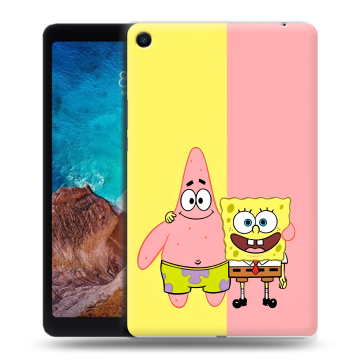 Силиконовый чехол на Xiaomi Mi Pad 4 Plus с принтом Спанч боб Спанчбоб